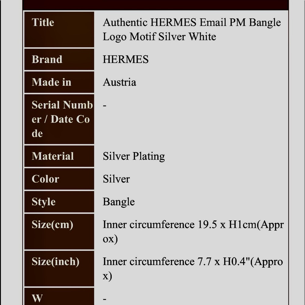 Beautiful Authentic Hermes Bangle - Picture 14 of 14